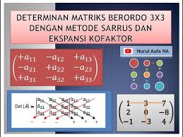 Invers matriks 4 4 metode obe kunci k penma 2b. Determinan Matriks Berordo 3x3 Dengan Metode Sarrus Dan Metode Ekspansi Kofaktor Beserta Contohnya Youtube