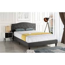 Please copy & paste your registry url below to qualify for a walmart free registry box. Classic Box Tufted Fabric Bed Frame With Tall Headboard Grey Full Walmart Com Walmart Com