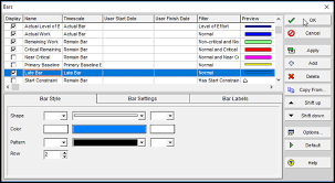 Primavera And Project Tips Primavera P6 Gantt Chart Late Bar