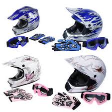Details About Dot Full Face Atv Dirt Bike Motocross Helmet W Goggles Gloves Adult Youth