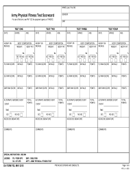 army physical fitness test scorecard free download