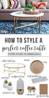 Coffee Table Styling Cheat Sheet In 6 Easy Steps Postbox Designs In 2020 Coffee Table Arrangements Coffee Table Decor Tray Coffee Table