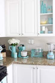 Great for an aqua vintage kitchen. Breezy S Favorite Kitchen Finds Breezy Designs Aqua Kitchen Turquoise Kitchen Decor Tiffany Blue Kitchen Teal Kitchen Decor