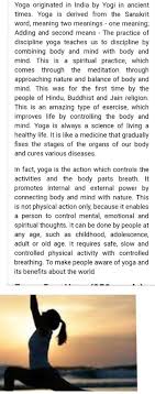 essay on yoga day in 250 words brainly in