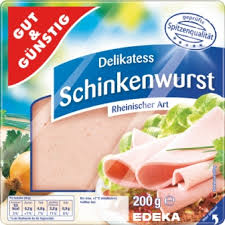 Belight rheinische schinkenwurst (aldi) hat 210 kcal pro 100 g, einen brennwert von 869 kj, enthält 1.0 g kohlenhydrate, 12.0 g eiweiß und 17.5 g fett. Schinkenwurst Edeka Zentrale Stiftung Co Kg Wurstwaren Lebensmittel Getranke Tabakwaren Fleisch Wurst Geflugel Mynetfair