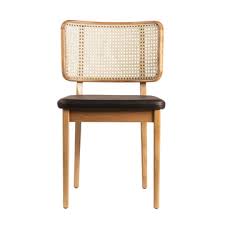 Stuhl, holz/metall, fsc, stainless steel/natur. Wicker Stuhl Von Red Edition Connox