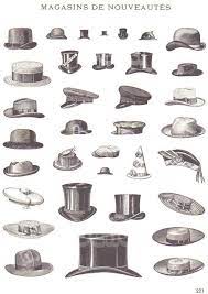 Vintage French Illustrations Of Mens Hats Pocket Watches Pipes Etsy In 2021 Hats For Men French Illustration Hats Vintage