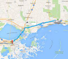 Distance from new orleans, louisiana to. In Biloxi Ms On The Way To New Orleans La