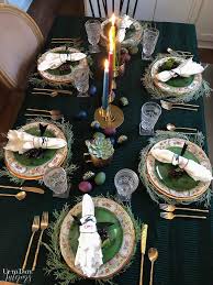 Make A Moody Tablescape For Easter In No Time At All Up To Date Interiors Easter Tablescapes Colorful Candles Moody Tablescape
