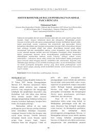 Hal ini bertujuan menjamin perkhidmatan sosial yang terbaik bagi semua anggota masyarakat, berasaskan konsep bahawa pembanguan sosial adalah tanggungjawab bersama. Pdf Sistem Komunikasi Dalam Pembangunan Sosial Pasca Bencana