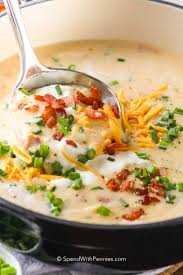 Baked Potato Soup Has All Of The Flavor Of A Loaded Baked Potato In A Soup This Easy Recipe Uses Mashed Pota Baked Potato Soup Bacon Corn Chowder Soup Recipes