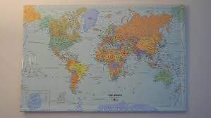 World map *this is the exact one we used, inexpensive too! How To Build A Beautiful Push Pin Travel Map For Under 50