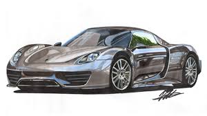Realistic Car Drawing Porsche 918 Time Lapse Youtube Porsche panamera turbo s sport turismo 2021. realistic car drawing porsche 918 time lapse