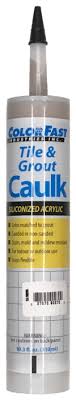 Colorfast tile and grout caulk (hydroment colors)is easy to use, it comes color matched and texture matched for that perfect look around tubs, showers. Colorfast Sanded Grout Caulk Cbppbngc