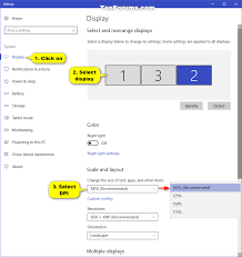 Change Dpi Scaling Level For Displays In Windows 10 Tutorials