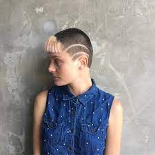 Chelseacut Shavedhead Girl With Shaved Head And Bangs