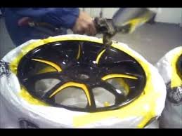 Black And Yellow Car Paint How To Paint Rims Stripe Color Change Diy Car Car Paint Jobs Rims For Cars