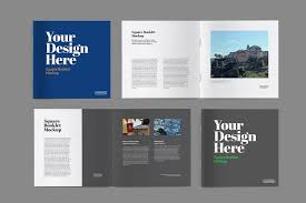 Square Booklet Mockup In 2020 Business Newsletter Templates Brochure Design Template Business Newsletter
