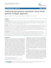 Pdf Improving Pan Genome Annotation Using Whole Genome