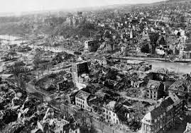 Vista Aerea Kleve 1945 Germany Cleves War