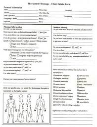 Intake Form Massage Therapy Massage Therapy Business Massage Intake Forms