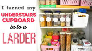 I also wanted a corner for bulky items like bagged dog food etc. Turning My Under Stairs Cupboard In To A Larder Pantry Kitchen Cupboard Declutter Before After Youtube