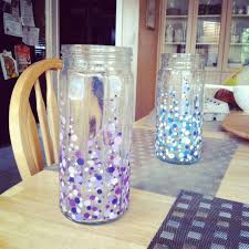 Painted Jars Acrylic Paint Bake For 30 Minutes 350f Painted Jars Painting Glassware Mason Jar Painting Ideas Aesthetic