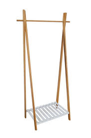 Portant En Bois Avec Etagere Blanche Nagano Porte Manteau Bois Etagere Blanche Bois