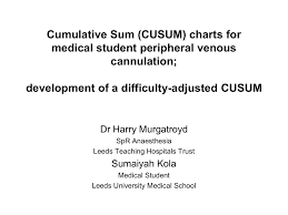 cusum charts for medical student peripheral