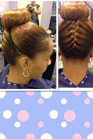 Press French Braid With Bun Tempted To Touch Hair Studio Perfect Hair Natural Hair Styles Hair