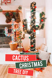 You can replace the coco chips with pine bark fines if. Mini Cactus Christmas Tree Diy