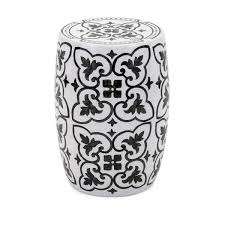 Black And White Garden Stool Worldwide Home Ceramic Garden Stools White Garden Stools Garden Stool