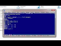 Program Perkalian Matriks Ordo 2x1 Youtube