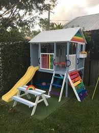Kids Timber Cubby House Kids Hide Seek Brisbane Base Kids Rule Our W Brisbane Cubby House Children Play Area Backyard Kids Cubby Houses Backyard Play