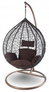 Hangesessel Mit Gestell Hangekorb Polyrattan Hangestuhl Hangeschaukel Dunkelbraun Gross Hangesessel Mit Gestell Hangeschaukel Hangekorb