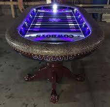 Dallas Cowboys Poker Table With Focused Led Lights Dallas Cowboys Decor Custom Poker Tables Poker Table