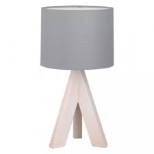 Lampe De Chevet Bois Agathe Abat Jour Blanc Millumine