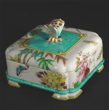 Theodore Deck Box With Butterfly Trinket Boxes Antique Pottery Casket