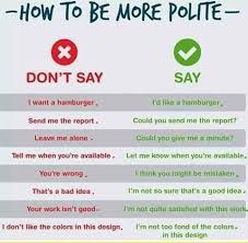 This Is Helpful For Students To Have Concrete Examples On How To Use More Polite Kind Words When Commu Learn English English Phrases English Language Learning