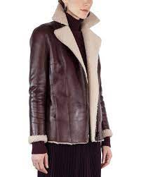 Shearling Lined Notch Collar Coat Shearling Jacket Coat Collared Coat