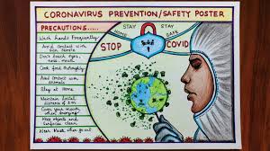 How To Draw Coronavirus Awarenesse Safety Poster Covid 19 Precautions Poster Drawing Youtube