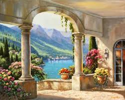 Product title villa bella vista framed print wall art by sung kim average rating: 170 Paintings By Sung Kim Ideas Landscape Paintings Painting Scenery