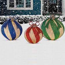Put a smile on their face even if you can't be with them with over 14,000 unique gifts. Large Christmas Indoor Outdoor Pop Up Ornaments 3 Huge Baubles 240 Led Li Large Outdoor Christmas Ornaments Large Christmas Baubles Christmas Yard Decorations