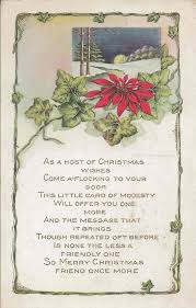 Antique Christmas Postcard With Christmas Poem Framed By Etsy Christmas Poems Christmas Postcard Vintage Christmas Cards