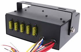 Fuse box located on top of switch box for easy accessibility; Switches Buyers Products 6391106 Illuminated 6 Function On Switch Box Toggle