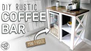 32.19'' h x 17.5'' w; Diy Coffee Bar Mini Fridge Table Beginner Woodworking Youtube