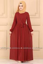 modaselvim elbise kruvaze detayli tesettur elbise 5032ef311 kiremit salwar pattern dresses kebaya dress