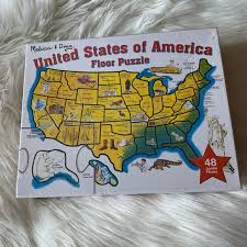 The melissa & doug wooden usa map puzzle is a great gift for kids ages 5 and up. Melissa Doug Toys Melissa Doug Usa Map Wooden Puzzle Poshmark