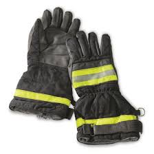 german fire department surplus seiz firefighter gloves used