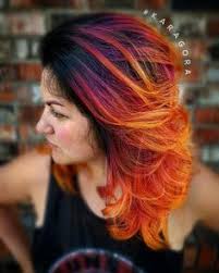 Image Result For Purple And Orange Hair Sunset Hair Fire Hair Balayage Hair
